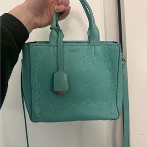 Tiffany & Co. Aqua Leather Satchel